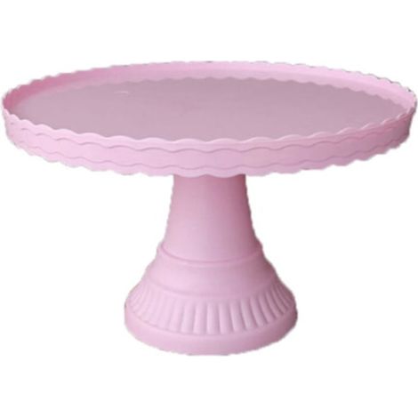 Support à gâteau en plastique, présentoir décoratif pour mariage, plateau à desserts pour anniversaire, accessoire de pâtisserie rose P (1/5)
