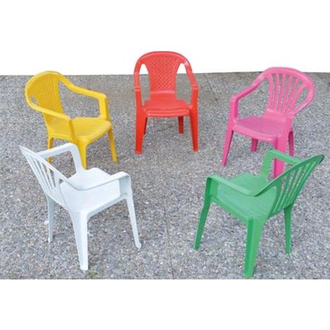 SEDIA in RESINA con BRACCIOLI per Bambini COLORI Assortiti 36,5x40x52H (1/2)