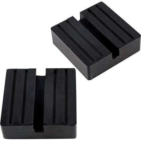 pieces rubber jack pad (75 x 75 x 25 mm), universal slotted rail frame jack protector for cars and SUVs, protection for jacks and lifting platforms