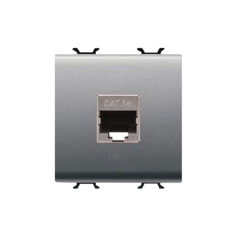 CONNECTEUR RJ45 2M CAT.5E FTP TITANE GEWISS GW14436