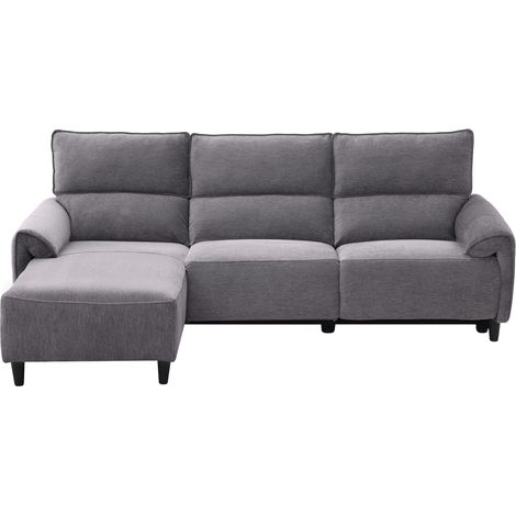 Canape dangle relax electrique en tissu gris fonce ludmila - (1/5)