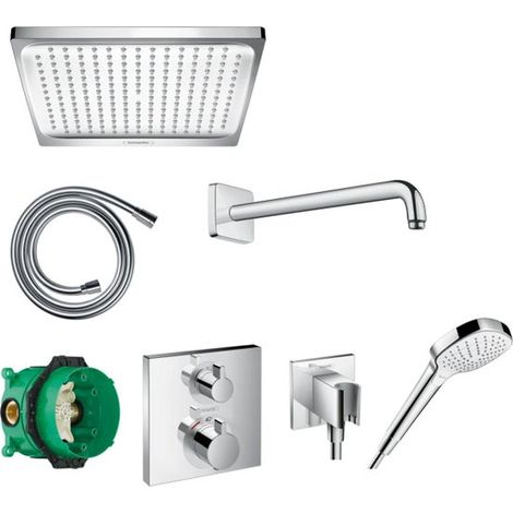 Unterputz-Set mit Thermostatmischer Ecostat Square verchromt - 26998000