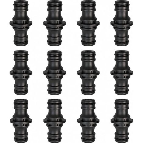 12 Pièces Raccord Tuyau D'arrosage 1/2 Pouce, Embout Tuyau Arrosage Double Mâle, Raccord Tuyau Arrosage Rapide Pour Extension Tuyaux Jardin Lavage Voiture Irrigation (1/5)