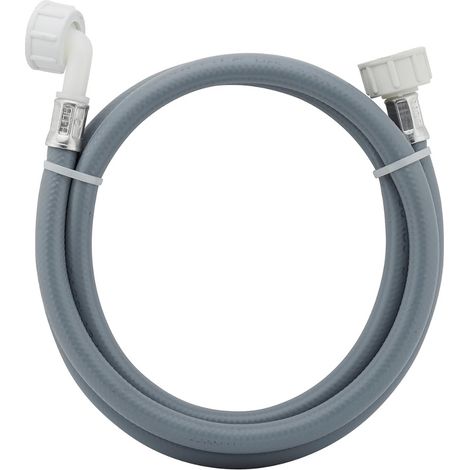Schläfer 2535  Tubo di Carico per Lavatrice 2.5 mt, Universale, Ingresso Acqua Fredda. Filetto Standard FF 3/4" Lunghezza tubo 250cm con Raccordo Curva a 90° (1/5)
