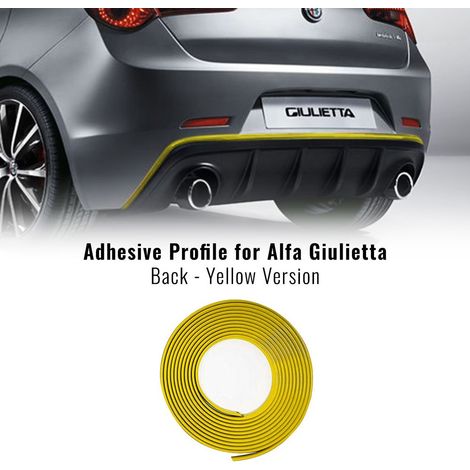 Profilo Adesivo per Dam Paraurti Alfa Giulietta con Biadesivo 3M APT - Colore: GIALLO - Confezione: POSTERIORE