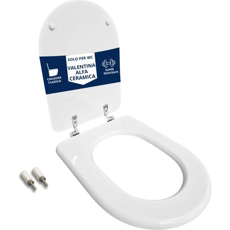 Copriwater Valentina Alfa Ceramiche legno rivestito in resina poliestere bianco