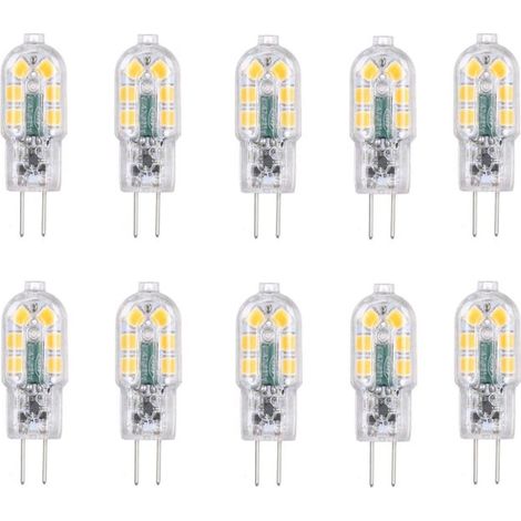 Ampoule LED G4 3W 12V – Équivalent 20W halogène – Blanc froid 6000K – 200Lm – Angle de faisceau 360° – Pack de 10 – (1/5)