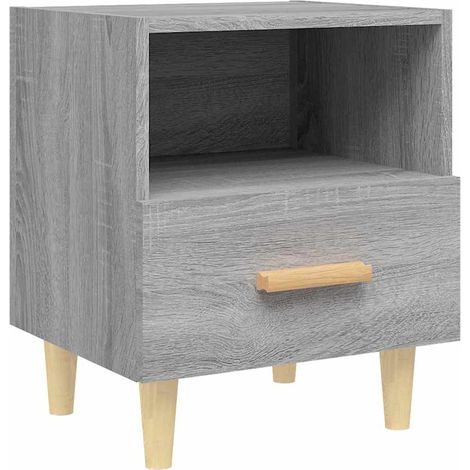 vidaXL Mesita de noche gris Sonoma 40x35x47 cm (1/2)