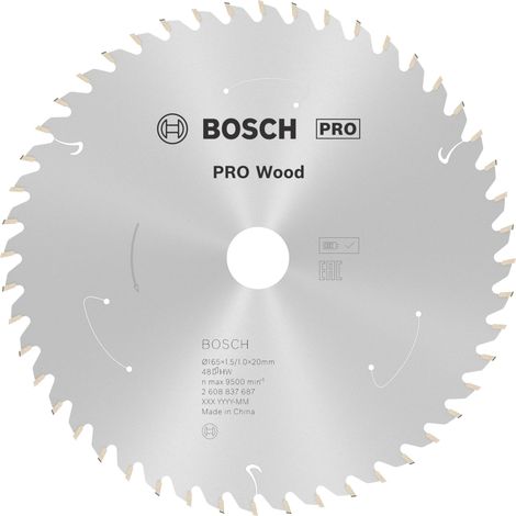Bosch PRO Wood cordless Kreissägeblatt, 165 x 1,5 x 20 mm, T48