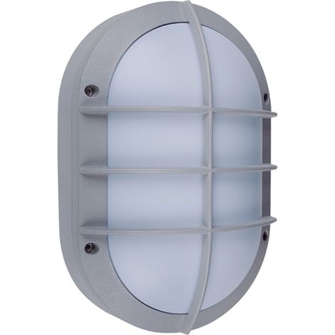 wandleuchte tiger gross ip54 1xe27 l.18,5xb.10xh.28cm aluminium + polycarbonat (pc) grau/weiss