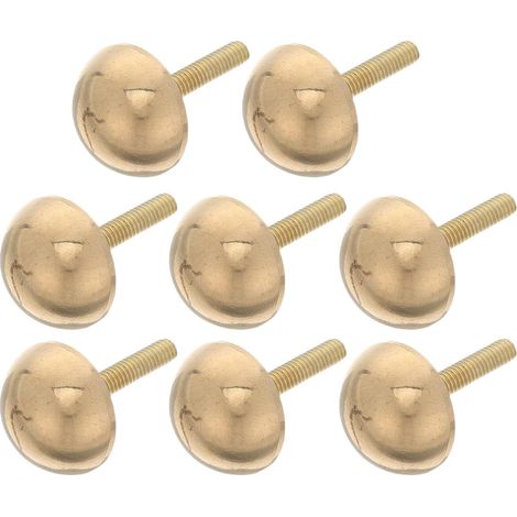 Healeved Lot de 8 vis décoratives en cuivre 20 mm avec filetage M4, couleur or, résistantes à la (1/5)