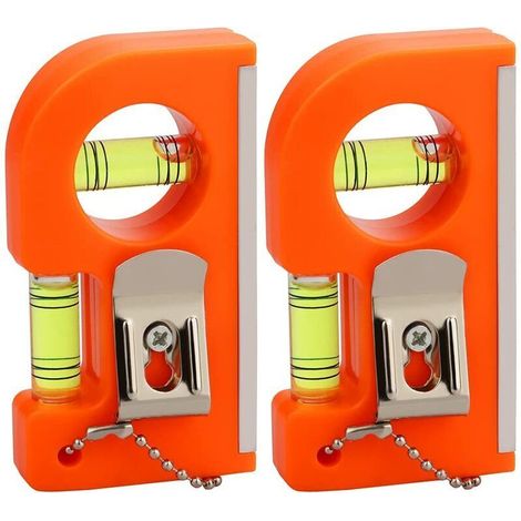 2 PCS Niveau Magnétique de Poche Horizontal Vertical Mini Niveau à Bulle de Précision avec Porte-clés Outil Niveau à Bulle de Poche 854620mm Petit Niveau à Bulle Aimanté pour Étagère, Cadre (1/5)