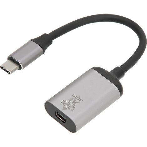 Adaptateur USB-C vers mini DisplayPort, 4K@60Hz bidirectionnel, compatible avec les nouveaux MacBook/Air/Pro 2016-2020, Galaxy S8-S21 et autres appareils USB Type-C. (1/5)