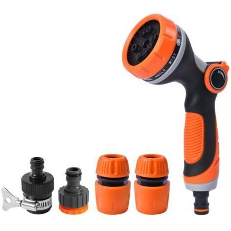 Pistolet d'arrosage, Pulvérisateur de Jardin, Pistolet Arrosage du Jardin 10 Modèles Réglables, Pulvérisateur Multifonctionnel avec Débit d'eau Contrôlable,Lavage de Voiture,Nettoyage de Cour,Animaux (1/5)