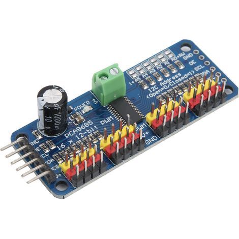 PCA9685 16-Kanal-Servomotortreibermodul, I2C-Motorsteuerplatine für Roboter, I2C-Busschnittstelle, PWM-Controller (1/5)