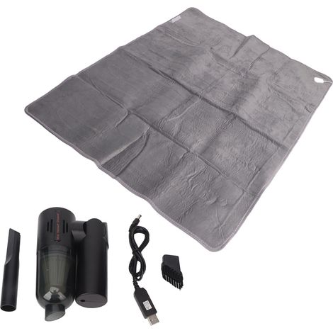 Couverture chauffante électrique avec aspirateur intégré, chauffe rapide, jetable pour canapé bureau chambre, grise, prise UE 220V (1/5)