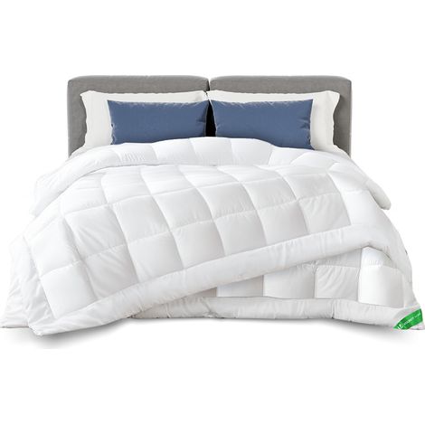 Vounot – Couette 4 saisons 200x200cm 500gsm – Microfibres 7D ultra-douces – 3 épaisseurs combinables pour hiver – Certifiée Oeko-Tex