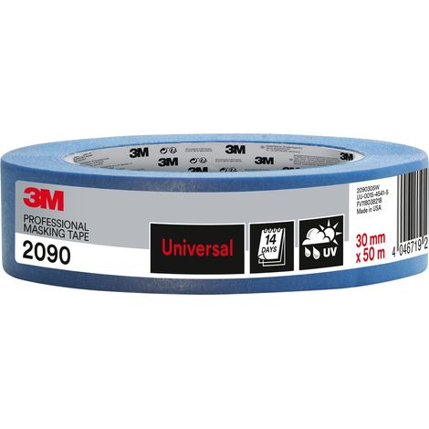 Scotch Nastro di mascheratura professionale 3M 2090 universale, 30 mm x 50 m, 1 Rotolo/Confezione (1/4)
