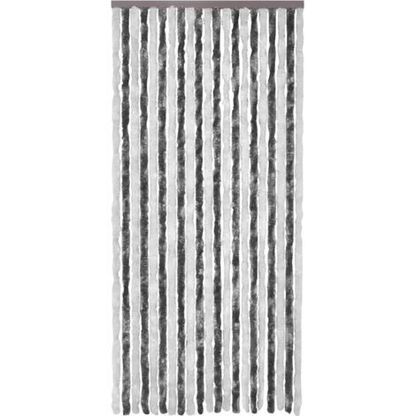 FIMEI Moustiquaire Gris et blanc 100x220 cm Chenille (1/4)