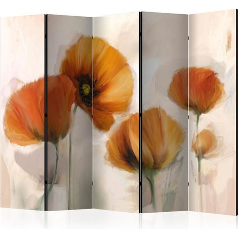 Paravent 5 Volets "Poppies Vintage" 172x225cm (1/2)