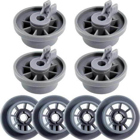 Lot de 8 Roulettes de Lave-Vaisselle, Universel Rouleaux pour Lave-Vaisselle, Roulettes Laves Vaisselles pour Panier Inférieur, Compatible avec Laves Vaisselles et d'autres (1/5)