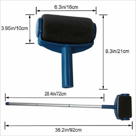 Kit Rouleau Peinture - Réservoir Intégré - Système Anti-Gouttes - Pour Murs Intérieurs Extérieurs - 6 Pièces (1/5)