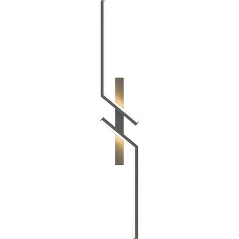 LED-Wandleuchte für den Innenbereich, 80 cm, 12 W, moderne Acryl-Wandleuchte mit warmweißem Licht (3000 K), Schwarz (1/4)