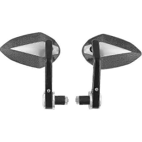 Rétroviseurs de guidon pour motos Yamaha R6 R1 MT 09 Tmax Xmax WR 125 250 690 et Duke 125 200 390 (Blanc) (1/5)