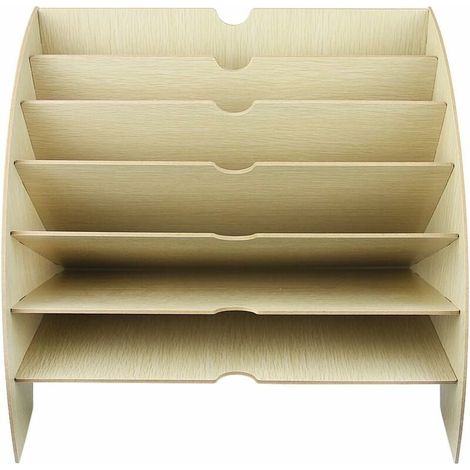Organisateur de Fichiers, Trieur en Bois Classement Papier Bureau Rangement pour Papier A4, Magazine et Document(36.5 28 28cm) (1/5)