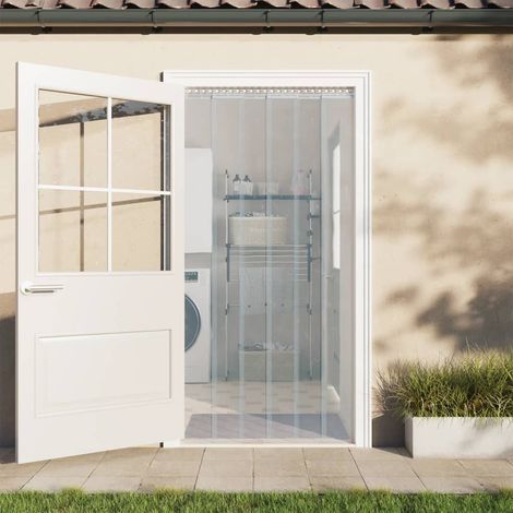 Rideau de porte transparent 200 x 1,6 mm, 10 m, PVC (1/5)
