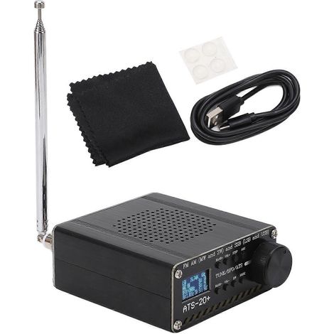 Récepteur radio FM/AM/MW/SW/SSB à bande complète avec 22 fréquences préconfigurées et ensemble d'accessoires (1/4)