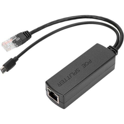 Module injecteur/répartiteur d'alimentation PoE Ethernet DC48V vers DC5V avec connecteur USB (1/5)