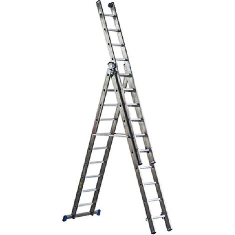 Scala Trasformabile In Alluminio Professionale 3X10 Gr. Mt.3,00-7,24 (1/4)