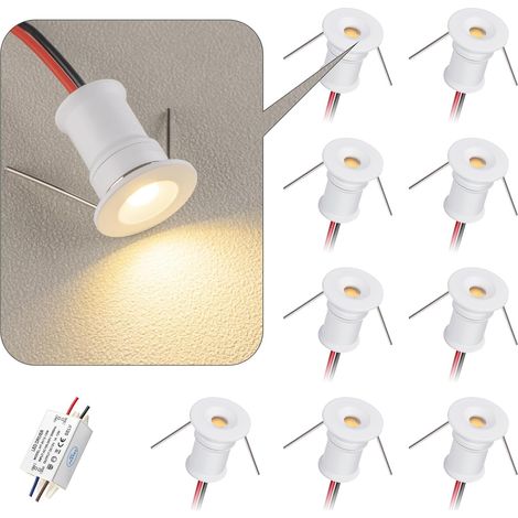 Projecteur LED miniature 902 120°, 12 V CC, 1 W, IRC 80, 75 lm, installation encastrée, convient à l'éclairage de meubles tels que les caves à vin, les armoires à chaussures, etc. (1/5)