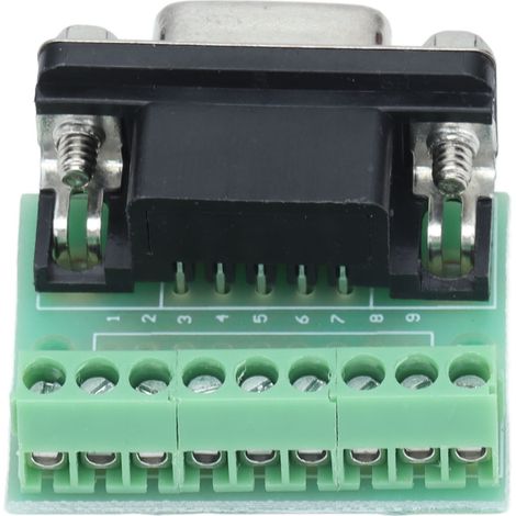Carte de dérivation DB9 femelle à 9 broches avec adaptateur à vis pour connecteur RS232/RS485 (1/5)