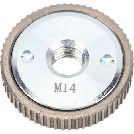 Plateau de pression de rechange pour meuleuse d'angle, filetage M14, système de dégagement rapide, bride autobloquante, écrou de serrage, motif d'engrenage argenté (1/5)