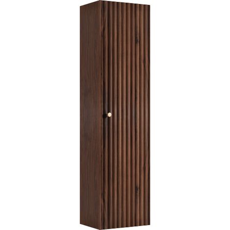 Colonna da bagno, rovere noce, maniglie in tre colori, 35 x 27 x 136 cm (1/5)