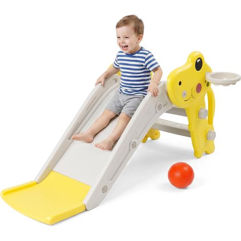 Toboggan Enfant - Glisse 100cm - Échelle à Mains Courantes, Marches Antidérapantes - Porte-Ballons Inclus - À Partir de 2 Ans – Jouet Idéal pour Compétences Motrices (1/5)