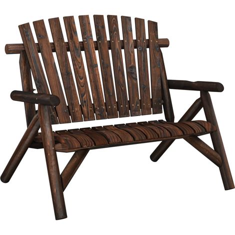 Banc de jardin,Banquette de jardin,Chaise à 2 places 119x85x98 cm bois massif d'épicéa CFW89327 (1/5)