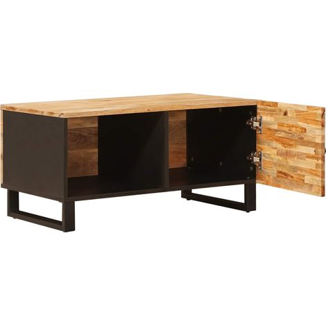 Table basse Marron 80 x 50 x 40 cm Bois de mangue massif (1/5)
