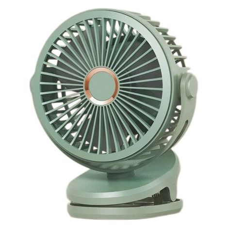 6-Zoll-grüner, wiederaufladbarer, leiser Clip-Ventilator mit 10000 mAh für Büro oder Studentenwohnheim (1/4)