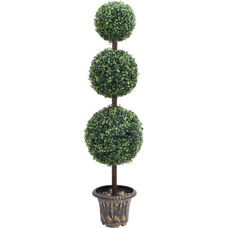 Artificial Boxwood Plant with Pot Ball Shaped Green 118 cm vidaXL