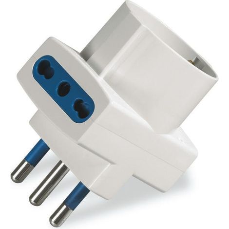 Scame adattatore triplo 2p+t-16a-(s17) bianco 2x2p+t-16a-(p17/11) 1x2p+t-16a-(p30) 146.559