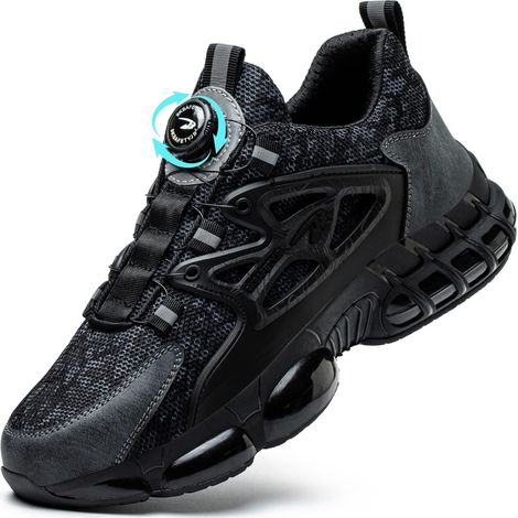 Chaussures de Sécurité Hommes Légère Respirantes Femme Basket Securite Embout en Acier Antidérapante Confortable Chaussures de Travail 36-46 EU (1/5)