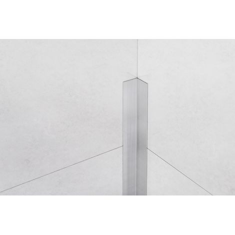 Edelstahl Innenecke Li Profil 2cm x 244cm - Satiniertes Silber
