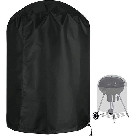 27,5 x 27,5 x 27,5 Zoll Grillhaube BBQ Abdeckung Wasserdichte Abdeckung für den Grill im Freien Wasser und winddicht UV beständig Reißfest Rund A (1/5)