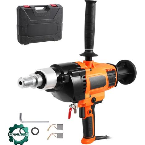 Manuzen - Perceuse À Noyau Diamant Portable 2600W Pour Béton Humide Et Sec (1/3)