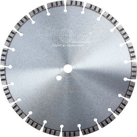 Diamwood Disque Diamant Turbo avec Haute Vitesse de Coupe - D. 300 x Al. 20 x Ht. 10 mm - Pour béton, pierre et matériaux de construction - Épaisseur 3.2 mm - 21 segments (1/2)