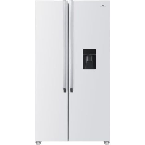 Continental Edison – Réfrigérateur américain 2 portes 529 L – L90 x P67 x H177 cm – Classe D – Système No Frost – Blanc