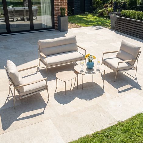 ARUBA GARDEN SOFA SET 4 SEATER OUTDOOR SOFA SET (Beige)